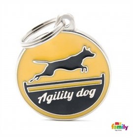 Medaglietta agility dog giallo